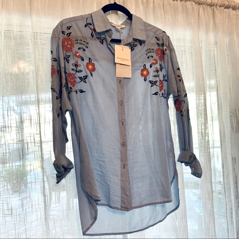 BeachLunchLounge Embroidered Shirt